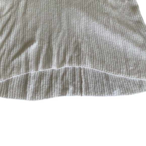 EXPRESS Sweater Oversized Cotton White Cut Out Back Hi Low Hem Scoop Neck VGUC - Picture 5 of 14